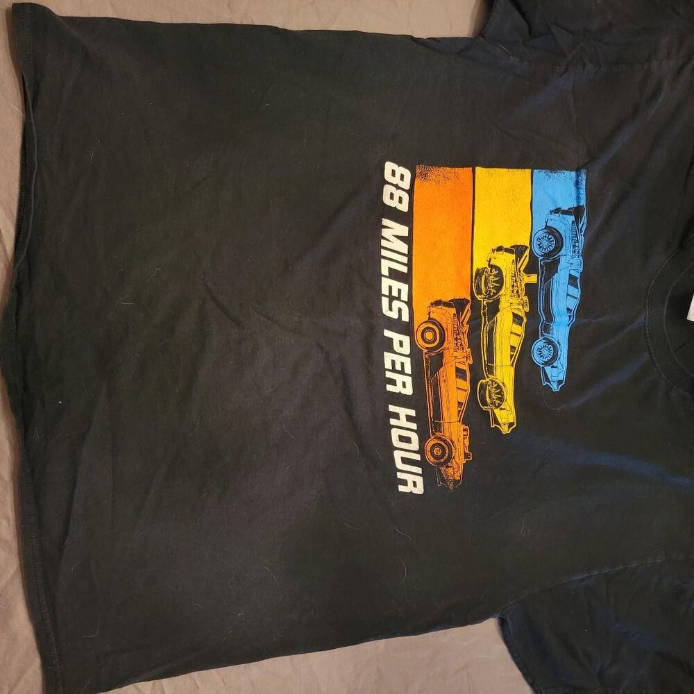 Gildan Men's Black and Blue T-shirt